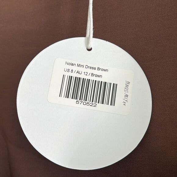 Princess Polly • Nolan brown ribbed mini dress - Picture 10 of 10